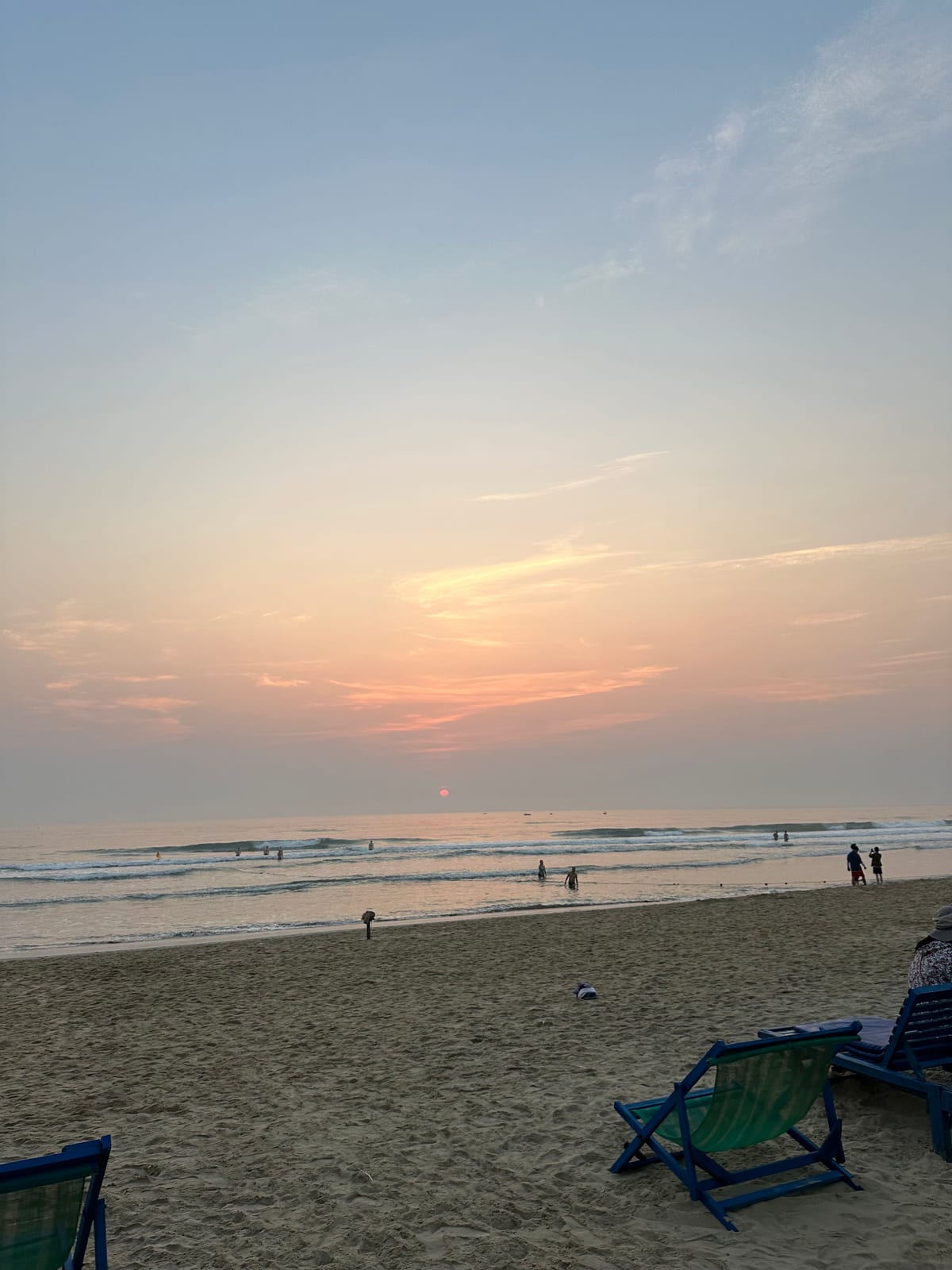 Sunrise over the sea at My Khe beach in Da Nang, Vietnam