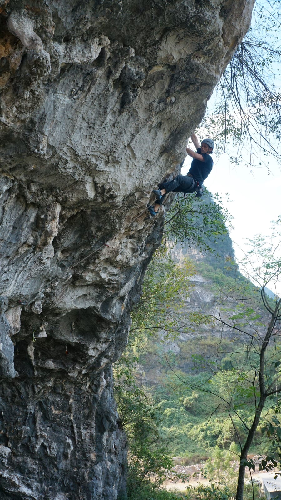 Boxing Ring in the Sky crag in the GaoTian valley near Yangshuo