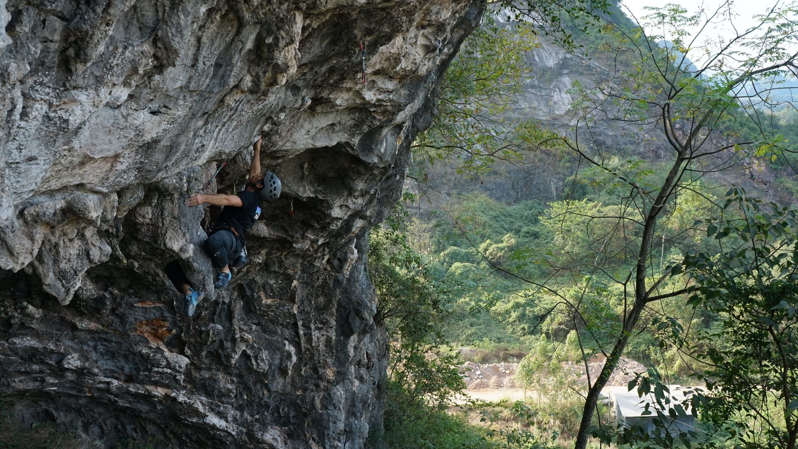 Panorama of the GaoTian valley from Boxing Ring in the Sky crag, Yangshuo
