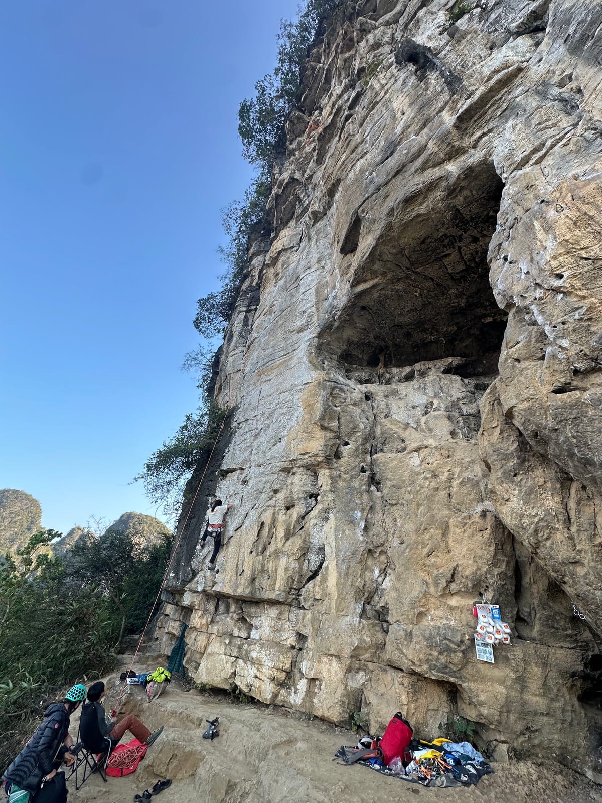 The northeast face of The Egg crag, Yangshuo, China